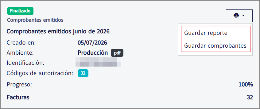 Descargador Masivo SRI: descarga finalizada y lista para guardar en el equipo