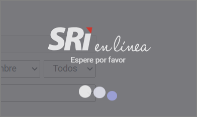 Portal del SRI: indicador de carga mientras se consultan los comprobantes electrónicos
