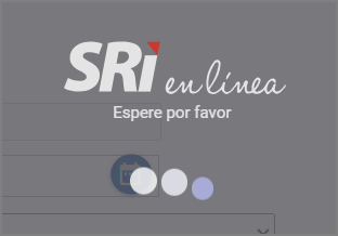 Portal del SRI: indicador de carga mientras se consultan los comprobantes electrónicos